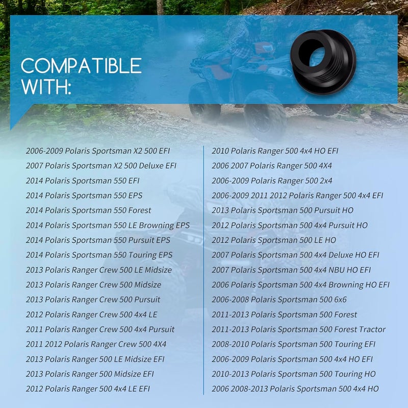 XTPTFABS 3089902 Engine Grommet Compatible with 2006 2007 2008 2009 2010 2011 2012 2013 2014 Polaris Sportsman Ranger 500 550 (1Pcs Grommet, Black) - Image 2